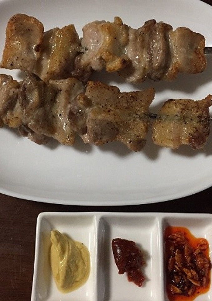 簡単お惣菜☆豚バラ串焼きと三種のタレ-レシピのメイン写真