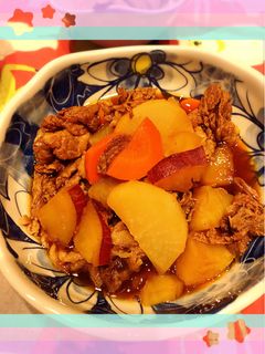 牛肉とさつまいもの簡単煮物-レシピのメイン写真