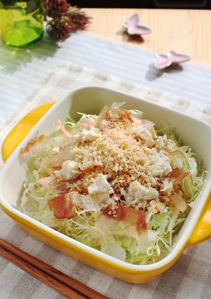 マヨパン粉で美味♡豆腐とキャベツのサラダ-レシピのメイン写真