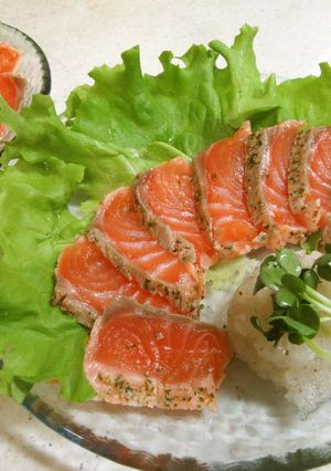 洋風サーモンたたき☆ドレ風味おろし添え-レシピのメイン写真