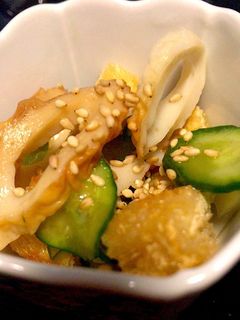きゅうりエノキちくわ薄揚げの酢の物-レシピのメイン写真