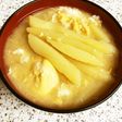 じゃがいも月見味噌汁