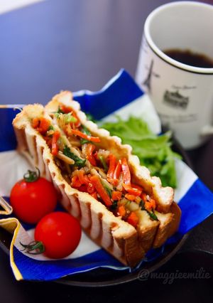 きんぴらごぼうの和風パニーニ-レシピのメイン写真