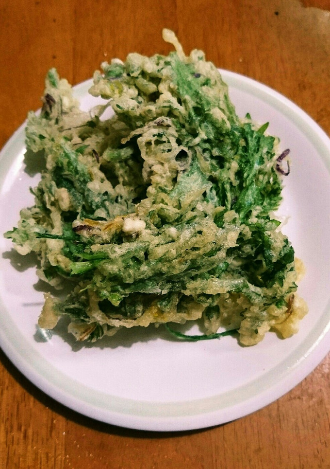 春菊と食用菊のかき揚げ-レシピのメイン写真