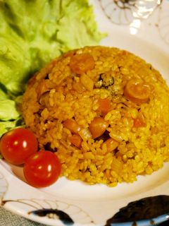 炒めて旨い!炊飯器でカレーピラフ-レシピのメイン写真