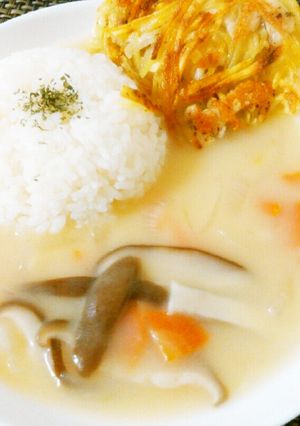 かける派★椎茸シチューにガレットを添えて-レシピのメイン写真