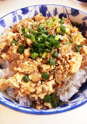 山椒香る大人の♪豆腐とひき肉のどんぶり♡-レシピのメイン写真
