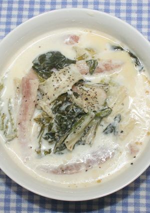 野菜高騰☆乾燥白菜とベーコンの中華スープ-レシピのメイン写真