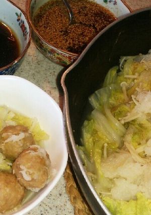 白菜と鶏団子のかぶみぞれ鍋★2種のタレで-レシピのメイン写真