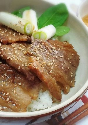 ガッツリ系！＊焼き肉丼×溶きたまスープ＊-レシピのメイン写真