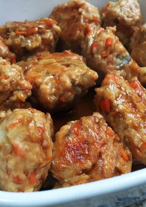 オーブンで!簡単!レンコン肉団子-レシピのメイン写真