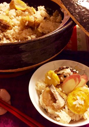 ほっくり秋の炊込みご飯♡あごだしで栗ご飯-レシピのメイン写真