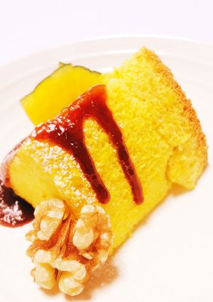 ふわふわかぼちゃのシフォンケーキ-レシピのメイン写真