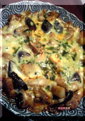 ナス入り豚キムチのチーズ焼き-レシピのメイン写真