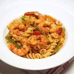 A picture of 海老トマトパスタ.