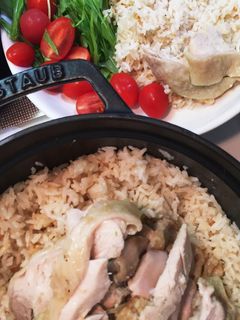 ストウブで炊く!カルディ味のチキンライス-レシピのメイン写真