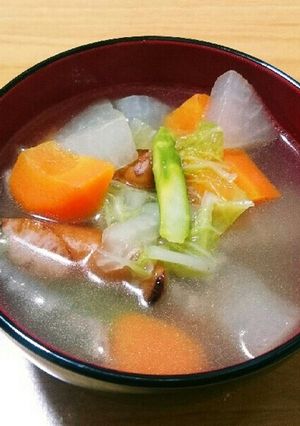 具だくさん野菜スープ【レンジ用圧力鍋】-レシピのメイン写真