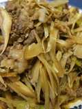 牛肉と舞茸、牛蒡の炒め煮（時雨煮風）