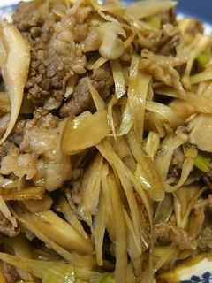 牛肉と舞茸、牛蒡の炒め煮(時雨煮風)-レシピのメイン写真