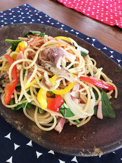 簡単フライパン一つで和風鯖缶パスタ-レシピのメイン写真