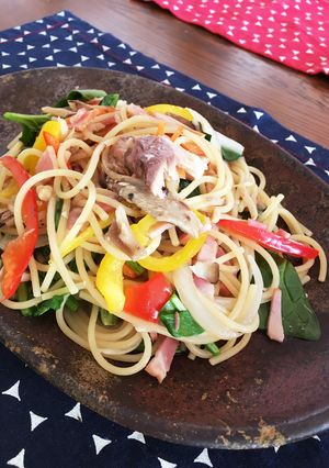 簡単フライパン一つで和風鯖缶パスタ-レシピのメイン写真