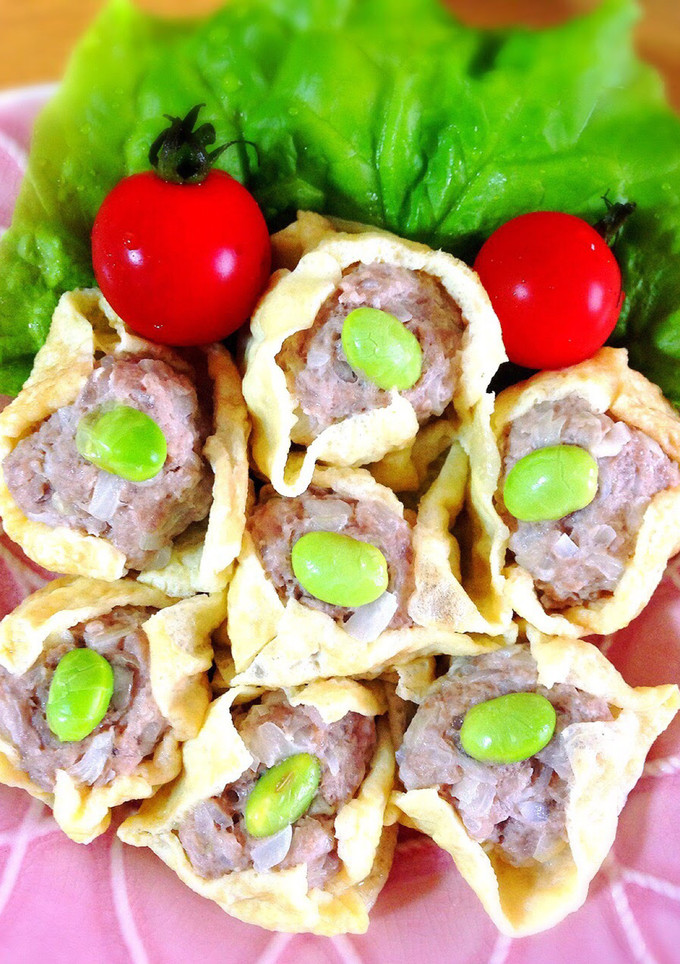 お弁当に☆薄焼き卵を皮に低糖質たまご焼売-レシピのメイン写真