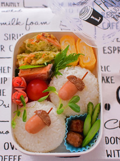 【キャラ弁】どんぐりデコおにぎり弁当-レシピのメイン写真