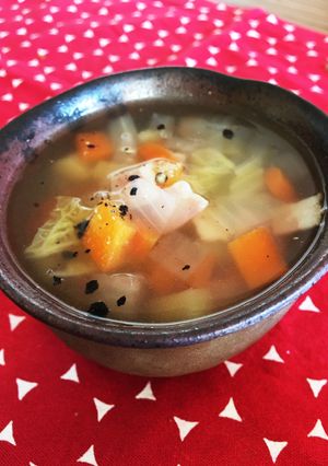 我が家の朝食の定番☆簡単野菜スープ-レシピのメイン写真