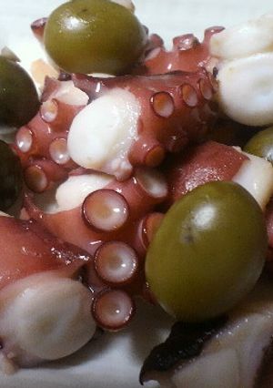 タコとオリーブの炒め物-レシピのメイン写真