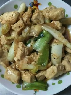 ほんのり生姜香る鶏むね肉と長葱の炒め物-レシピのメイン写真