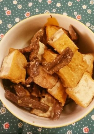 芋がらと厚揚げのポン酢炒め-レシピのメイン写真