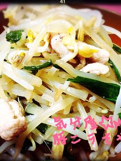 節約☆豚ニラもやし炒め-レシピのメイン写真