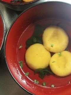 カボチャ団子のお吸い物-レシピのメイン写真