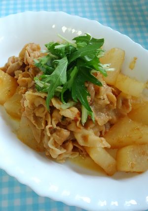 食欲増えます！豚バラと大根の生姜焼き♪-レシピのメイン写真
