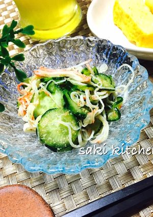 ♡胡瓜とカニカマの酢の物♡-レシピのメイン写真