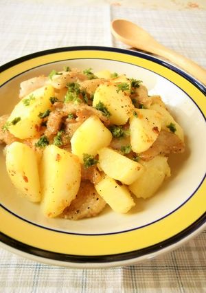 鶏皮で☆ジャーマンポテト風-レシピのメイン写真