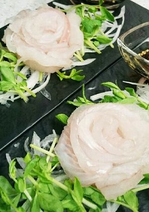ヒラメのカルパッチョ☆中華風-レシピのメイン写真