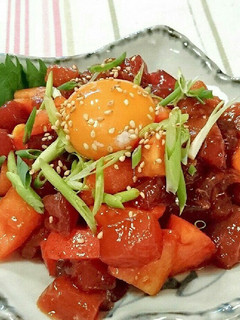 トマ鮪ユッケ-レシピのメイン写真