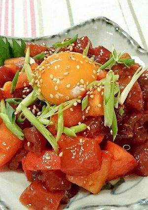 トマ鮪ユッケ-レシピのメイン写真