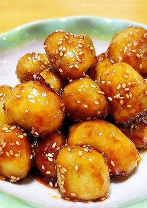 フライパン1つで♬揚げ焼き里芋の甘辛♡-レシピのメイン写真