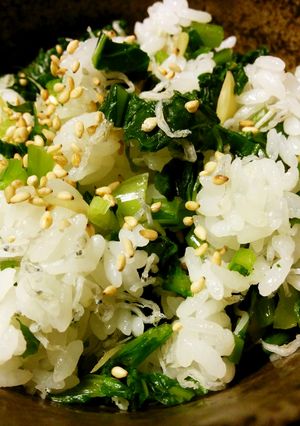 ちりめんと蕪の葉の塩漬けで菜飯-レシピのメイン写真