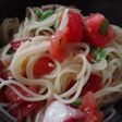 居酒屋さんで食べたトマトのパスタ