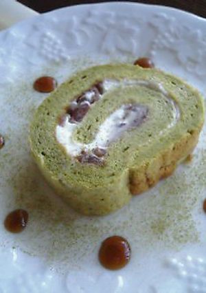 スフレ風 抹茶ロールケーキ-レシピのメイン写真