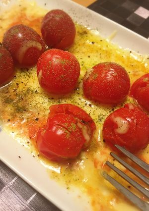 レンジで簡単！チーズトマト！おつまみにも-レシピのメイン写真