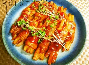 こりゃ旨い♡肉巻きポテトポークチャップ味-レシピのメイン写真