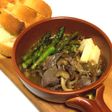 砂肝とアスパラとチーズのアヒージョ♡