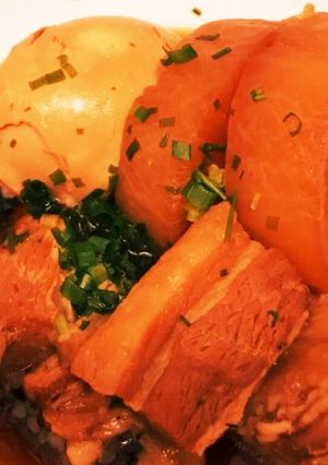 一度食べて、豚の角煮（卵と大根入り）-レシピのメイン写真