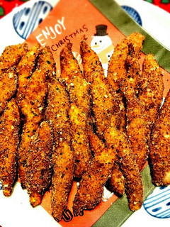 揚げ煎餅で!青のり風味チキンスティック☺-レシピのメイン写真