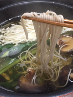 野菜が美味しい蕎麦しゃぶ鍋と2種のつけ汁-レシピのメイン写真