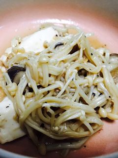 超簡単で速い!キノコと豆腐のバター炒め-レシピのメイン写真
